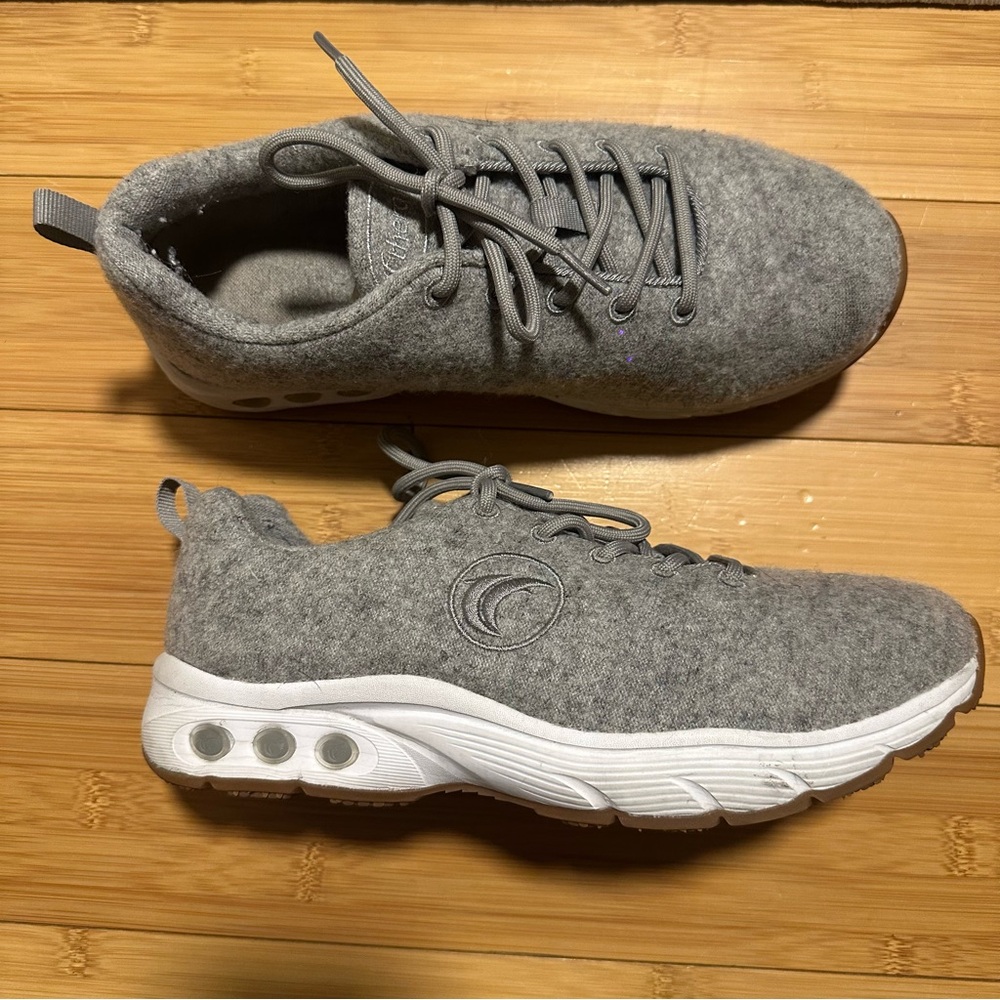 Therafit Paloma Low Top Grey Wool Sneakers
